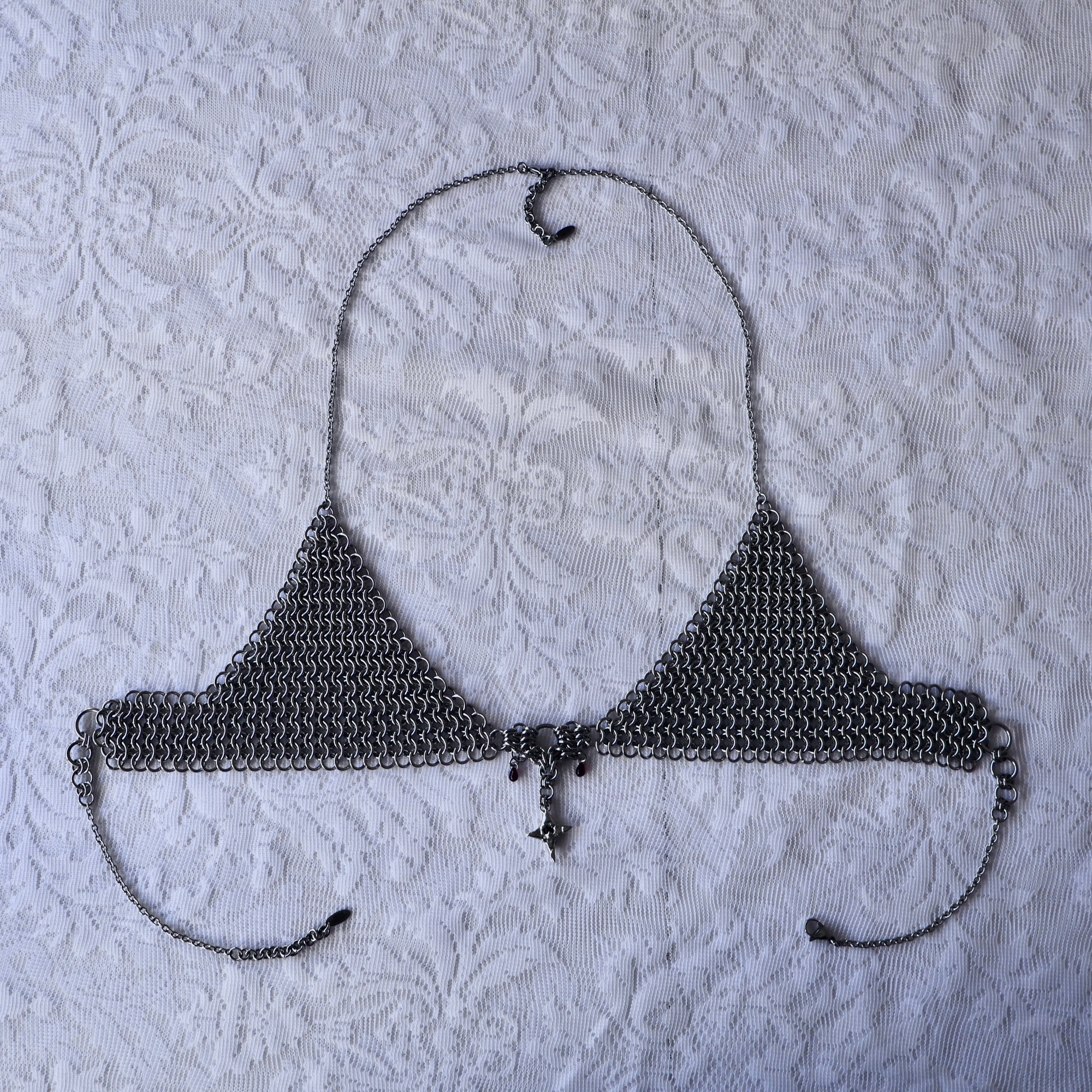 Garnet Star Chainmail Bra Top.