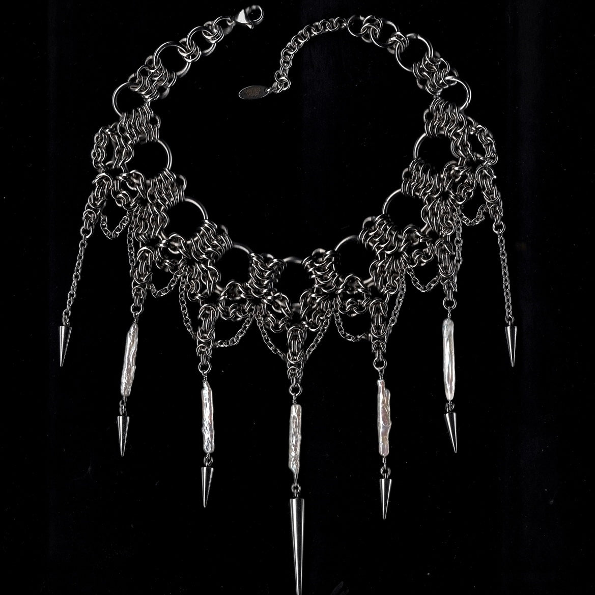 Pearl Cathedral. Chainmail Choker.