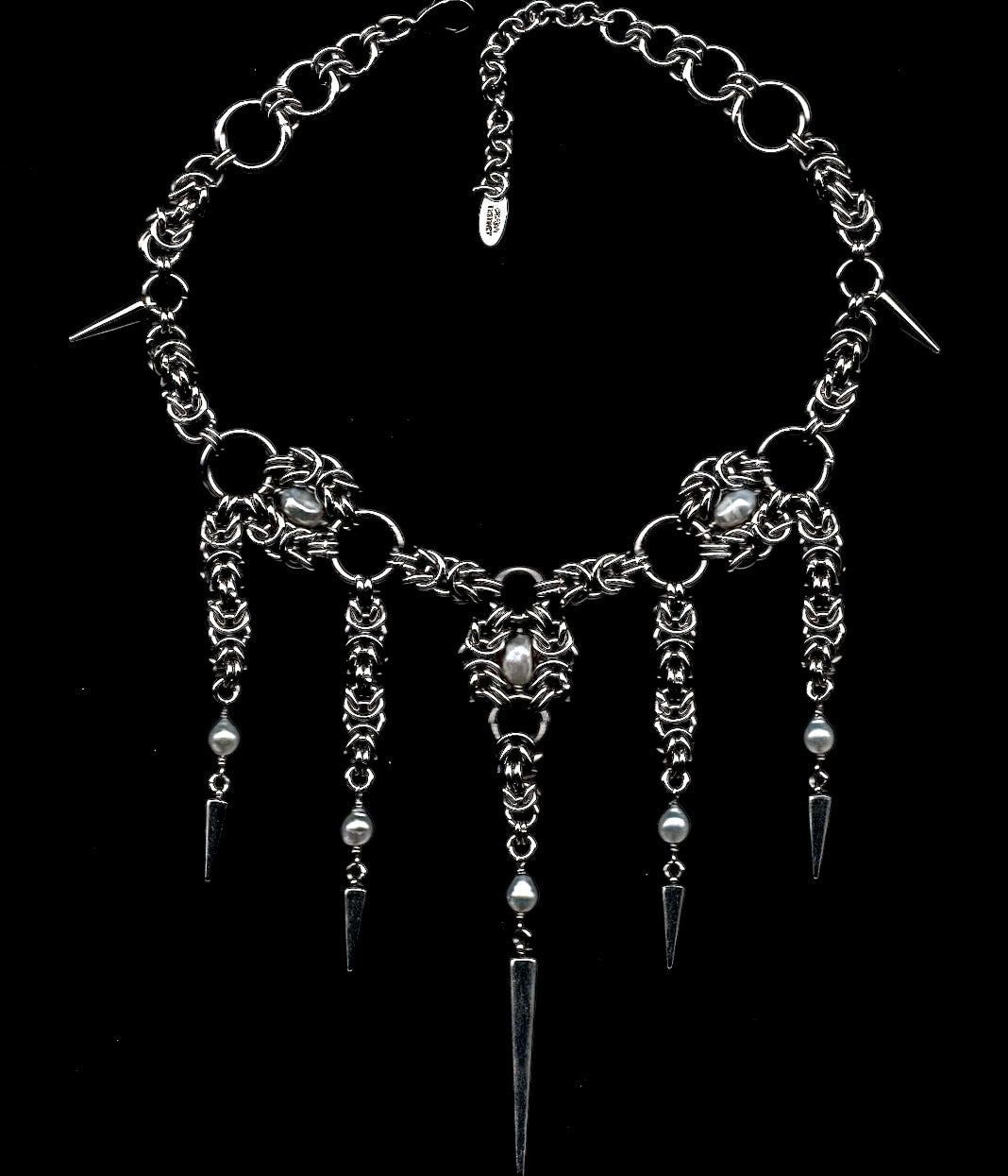 Delilah Drop Chainmail choker