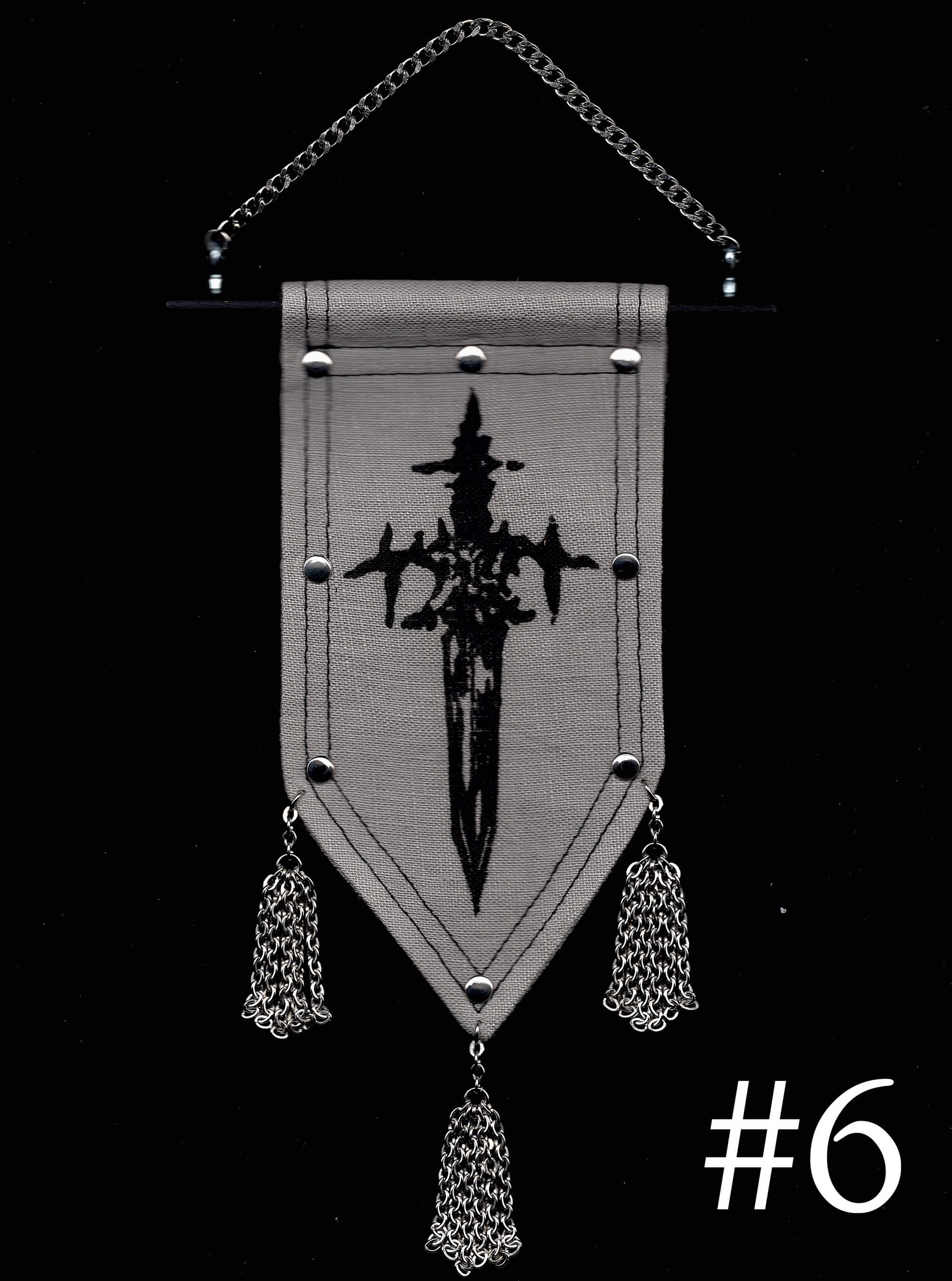 'Protection' Medieval Dagger Print Banner.