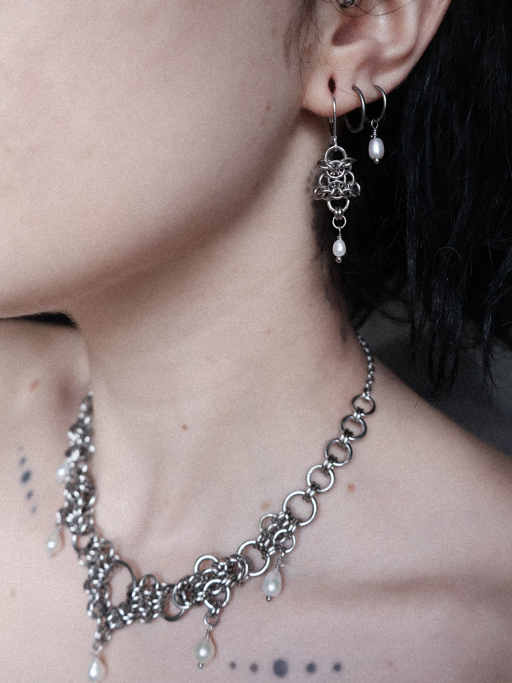 'Leila' Dainty Pearl Earrings.