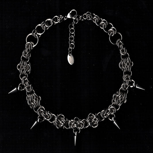 Spikey Chainmail Choker. MADE-TO-ORDER.