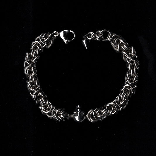 Skull and Byzantine Chainmail Bracelet.