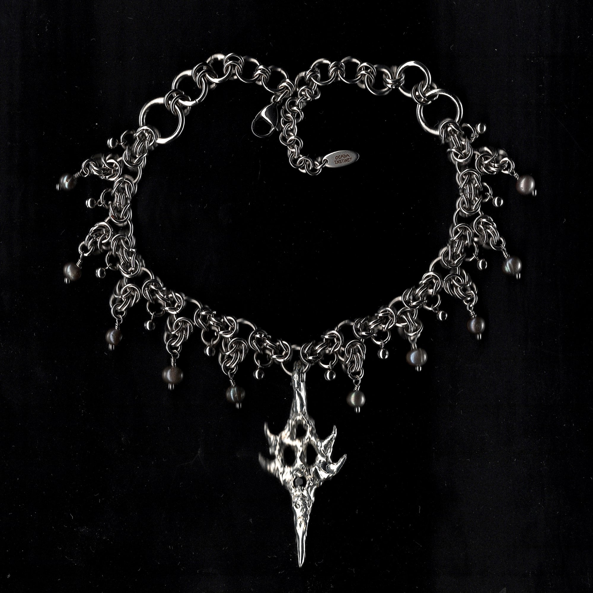 Sapphire Spire. Chainmail Choker.