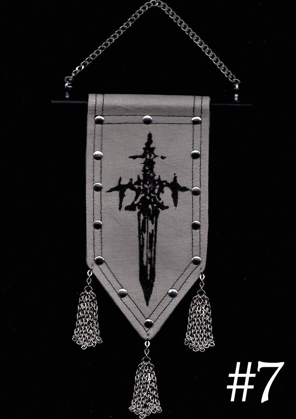 'Protection' Medieval Dagger Print Banner.