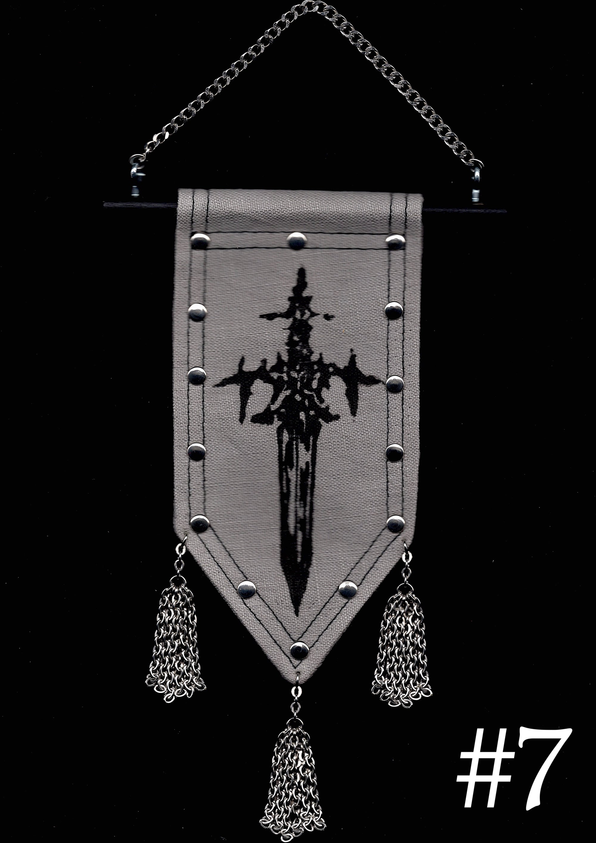 'Protection' Medieval Dagger Print Banner.