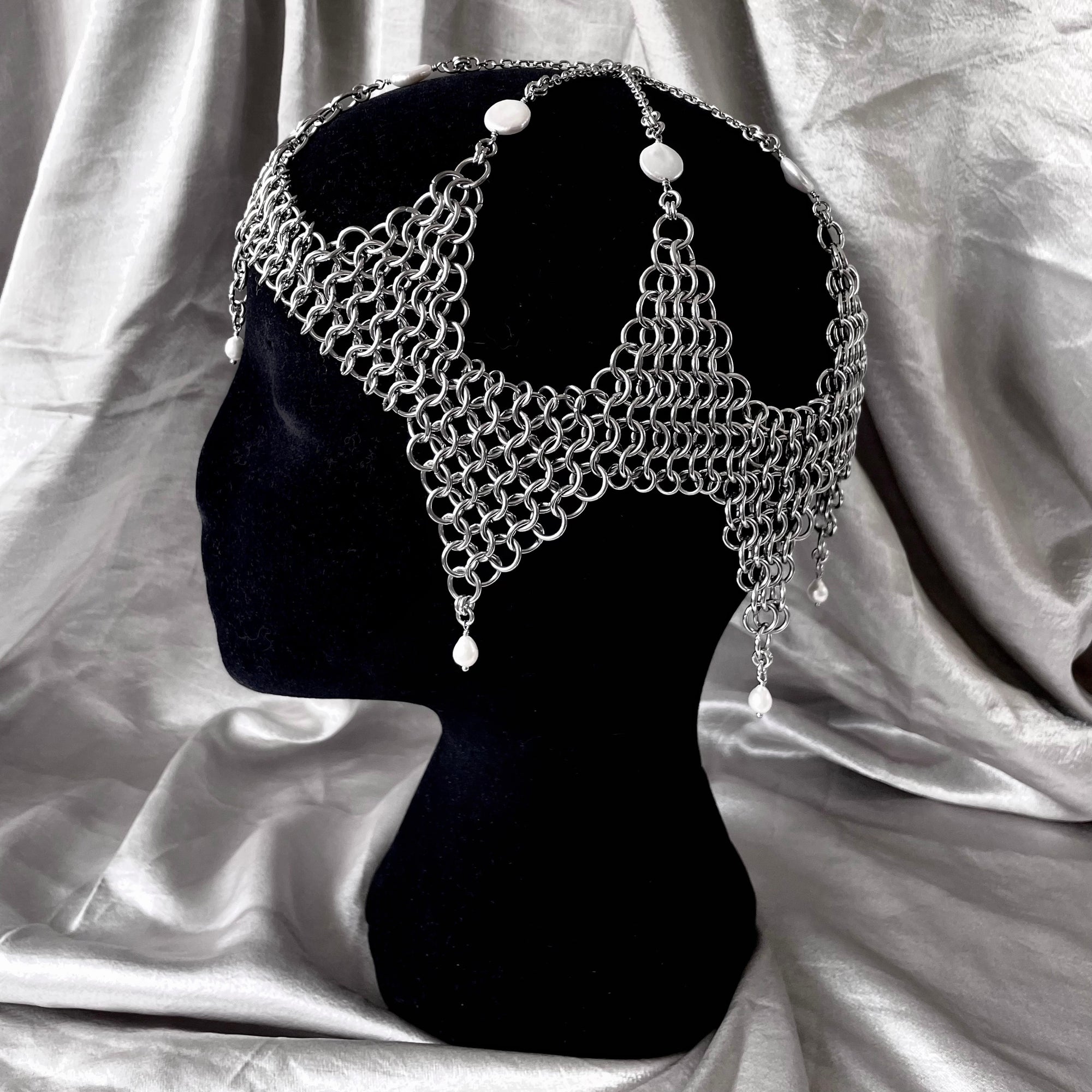 Aphrodites Armour. Chainmail Headpiece. MADE-TO-ORDER.