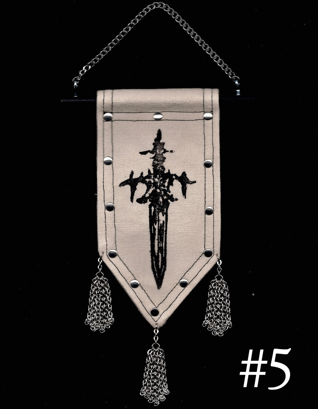 'Protection' Medieval Dagger Print Banner.