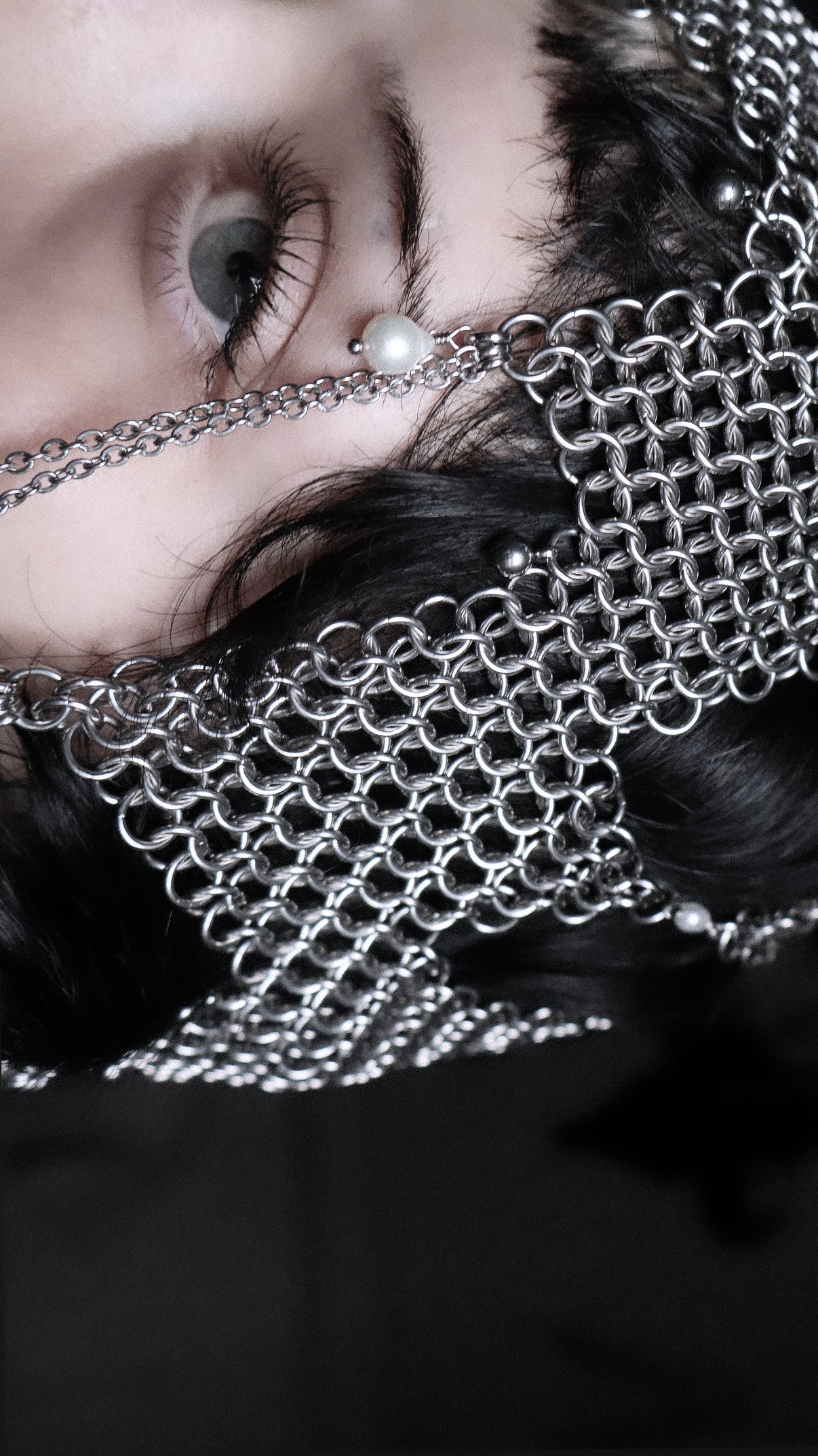 Aphrodities Armour. Intricate Chainmail Headpiece.