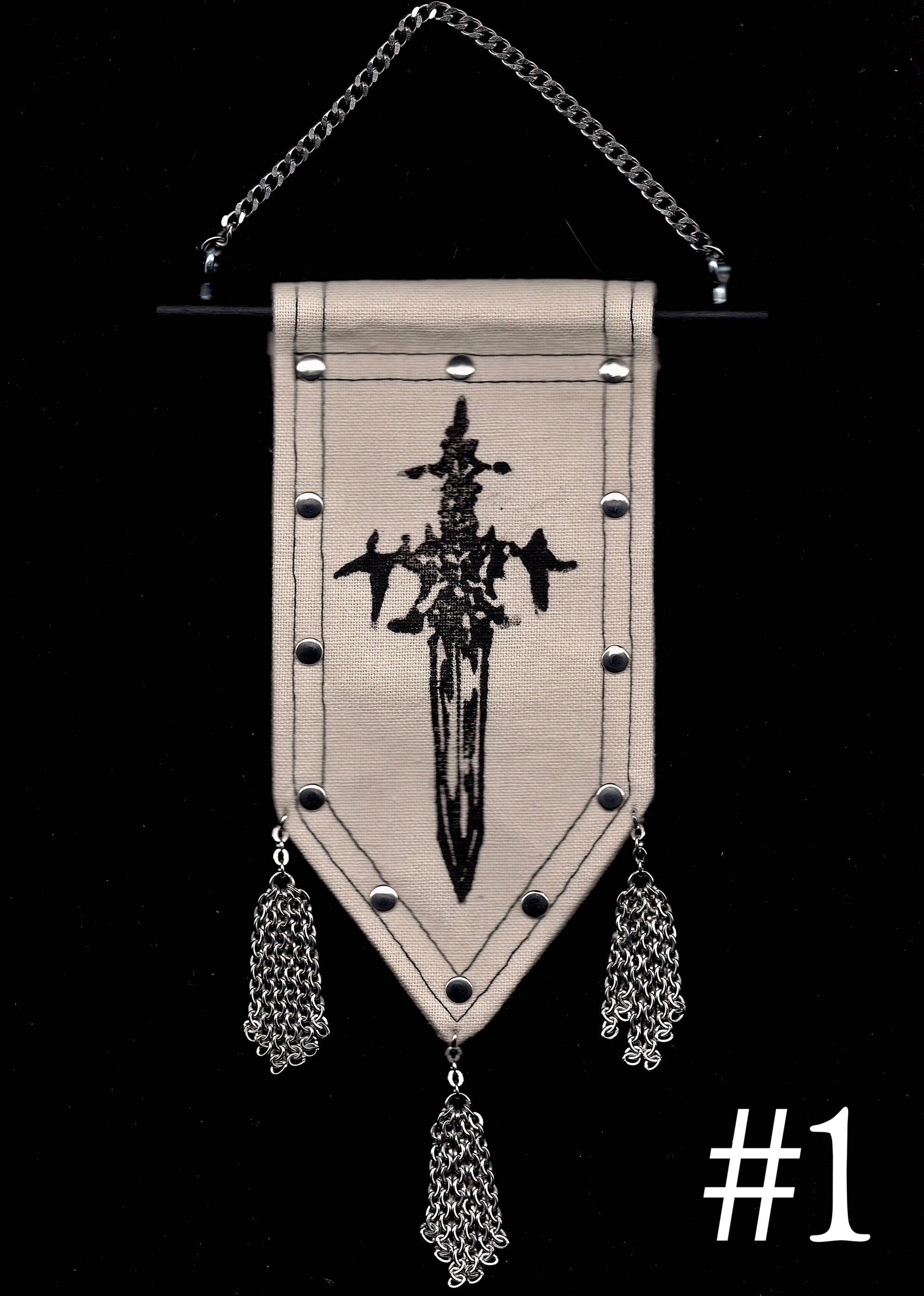 'Protection' Medieval Dagger Print Banner.