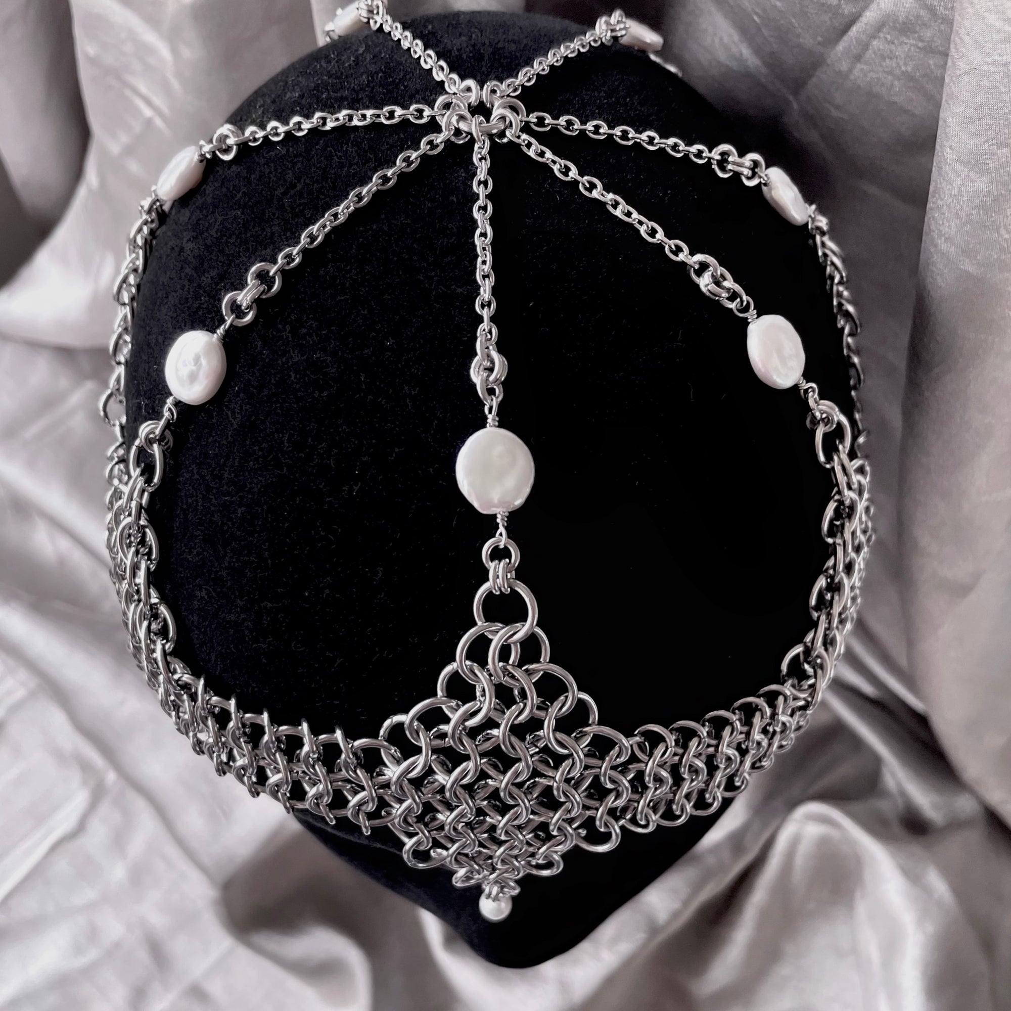 Aphrodites Armour. Chainmail Headpiece. MADE-TO-ORDER.