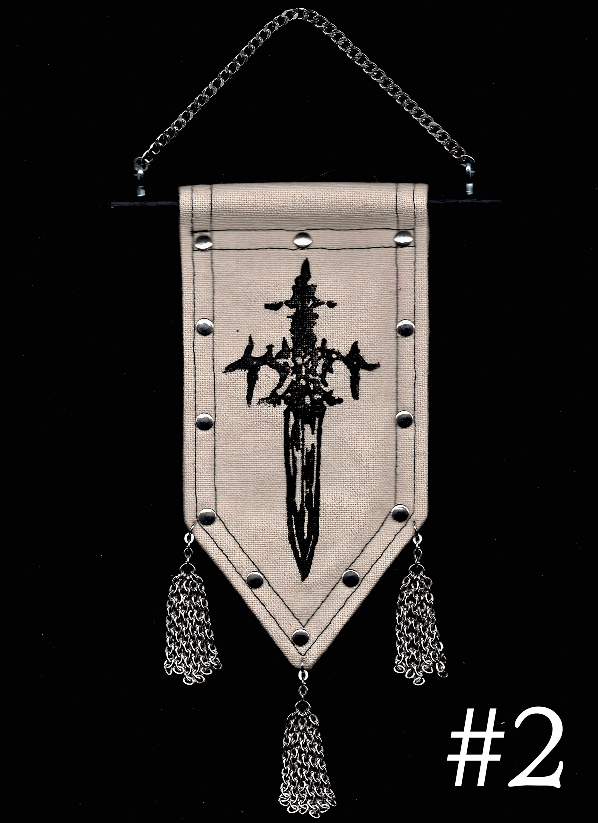 'Protection' Medieval Dagger Print Banner.