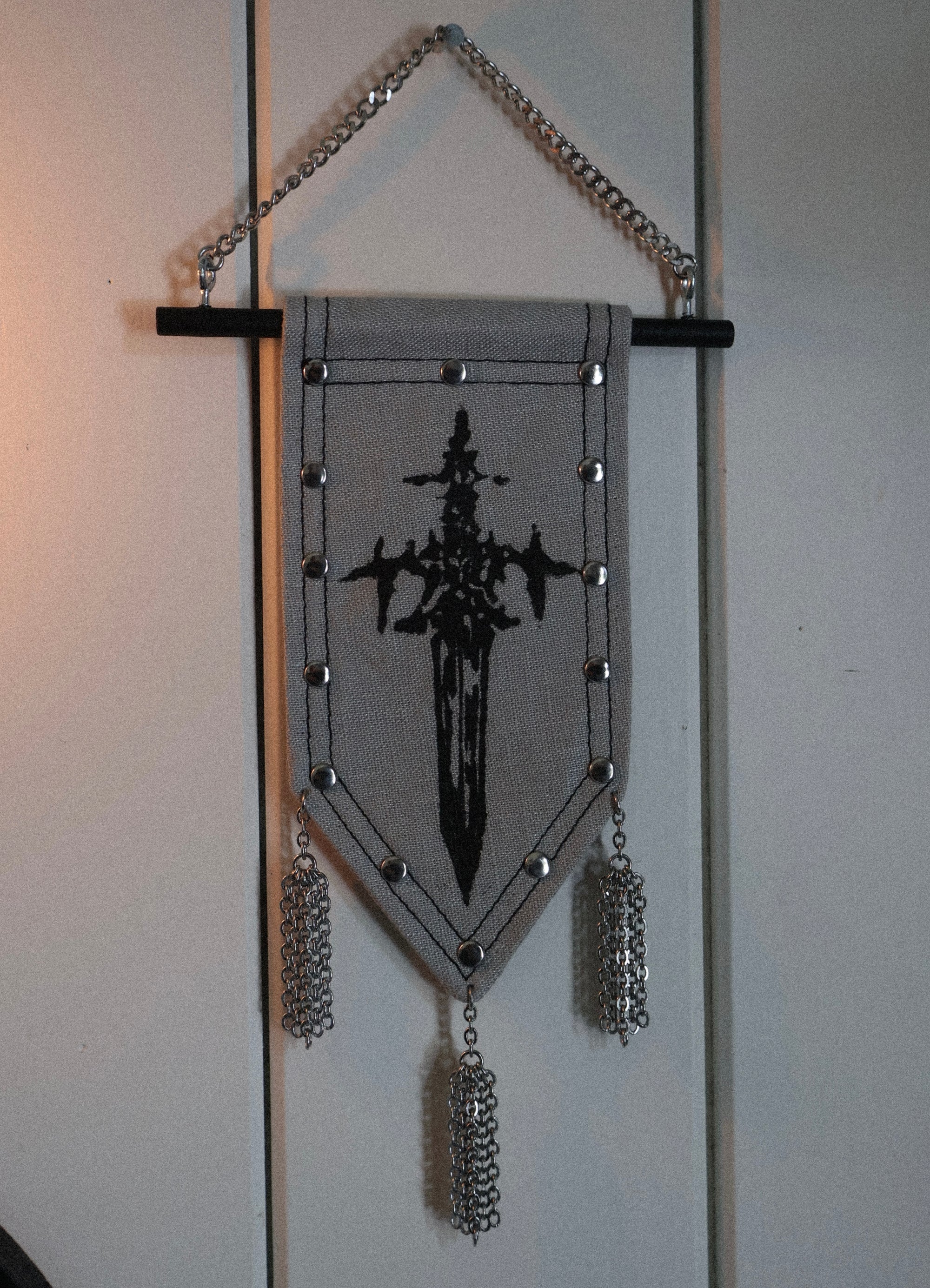'Protection' Medieval Dagger Print Banner.