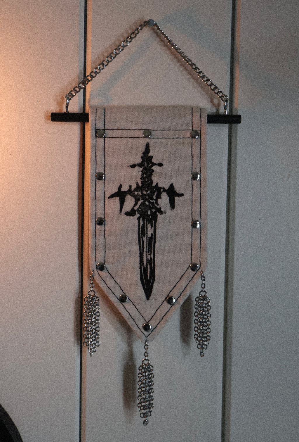 'Protection' Medieval Dagger Print Banner.