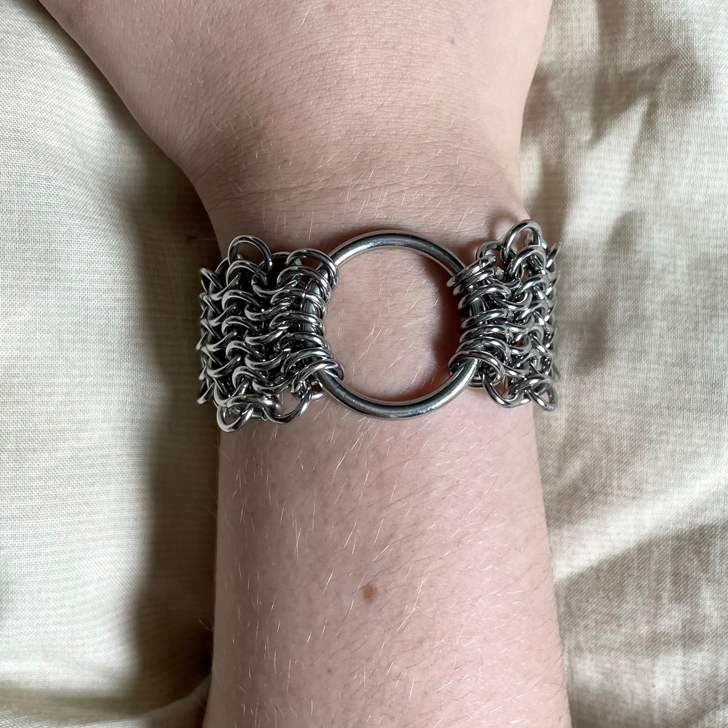 O-ring Armour. Chainmail Bracelet.