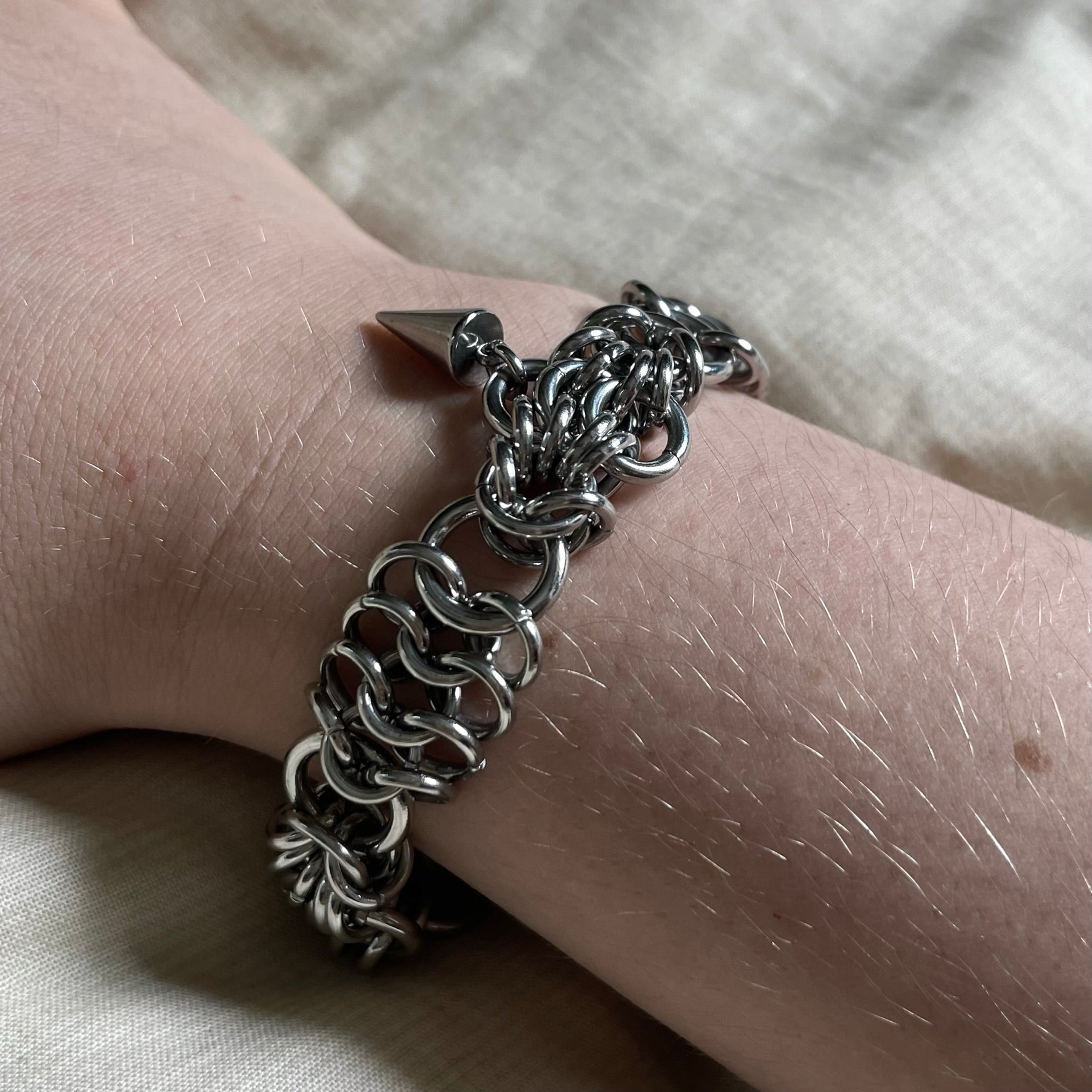 Chainmail Spike Bracelet. MADE-TO-ORDER