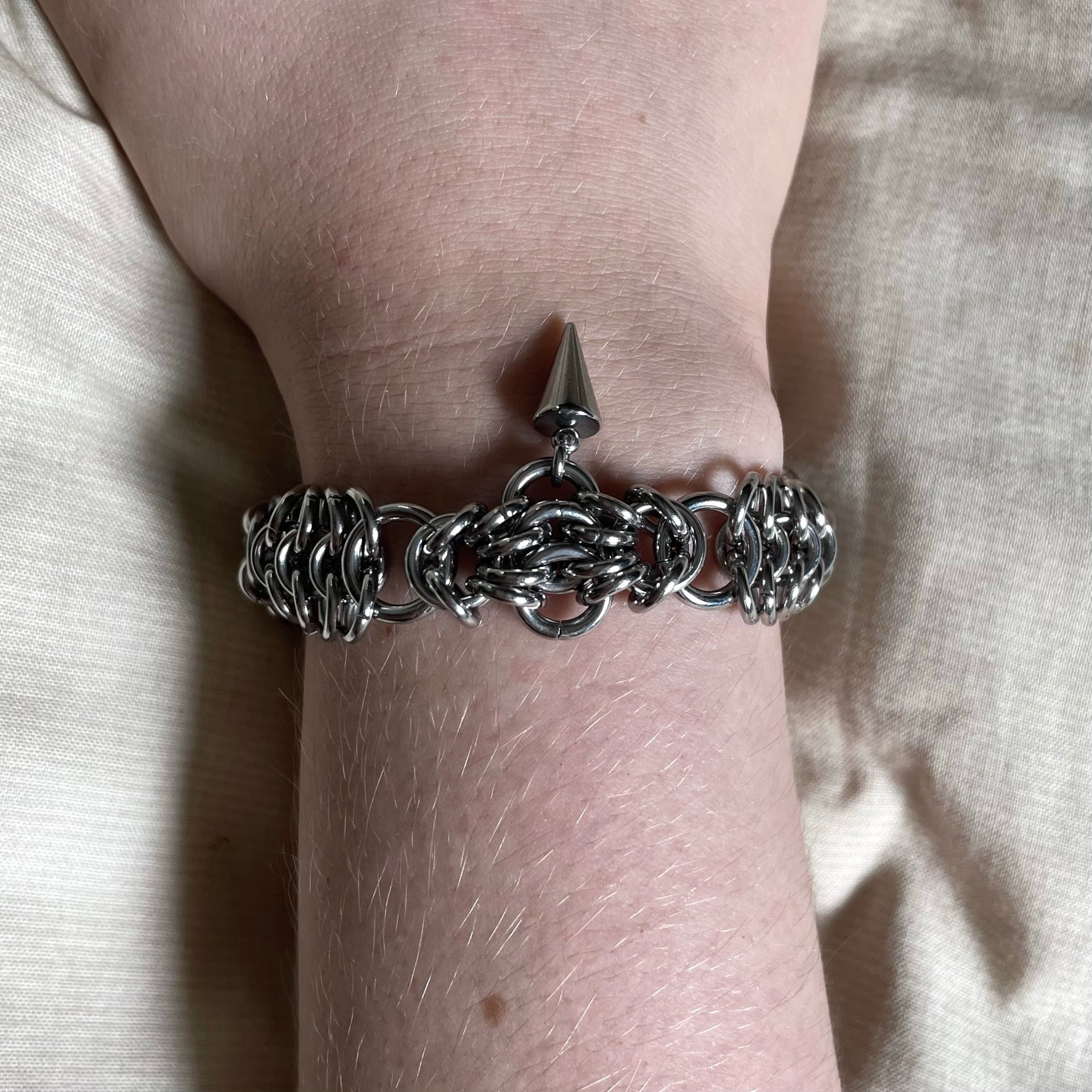 Chainmail Spike Bracelet. MADE-TO-ORDER