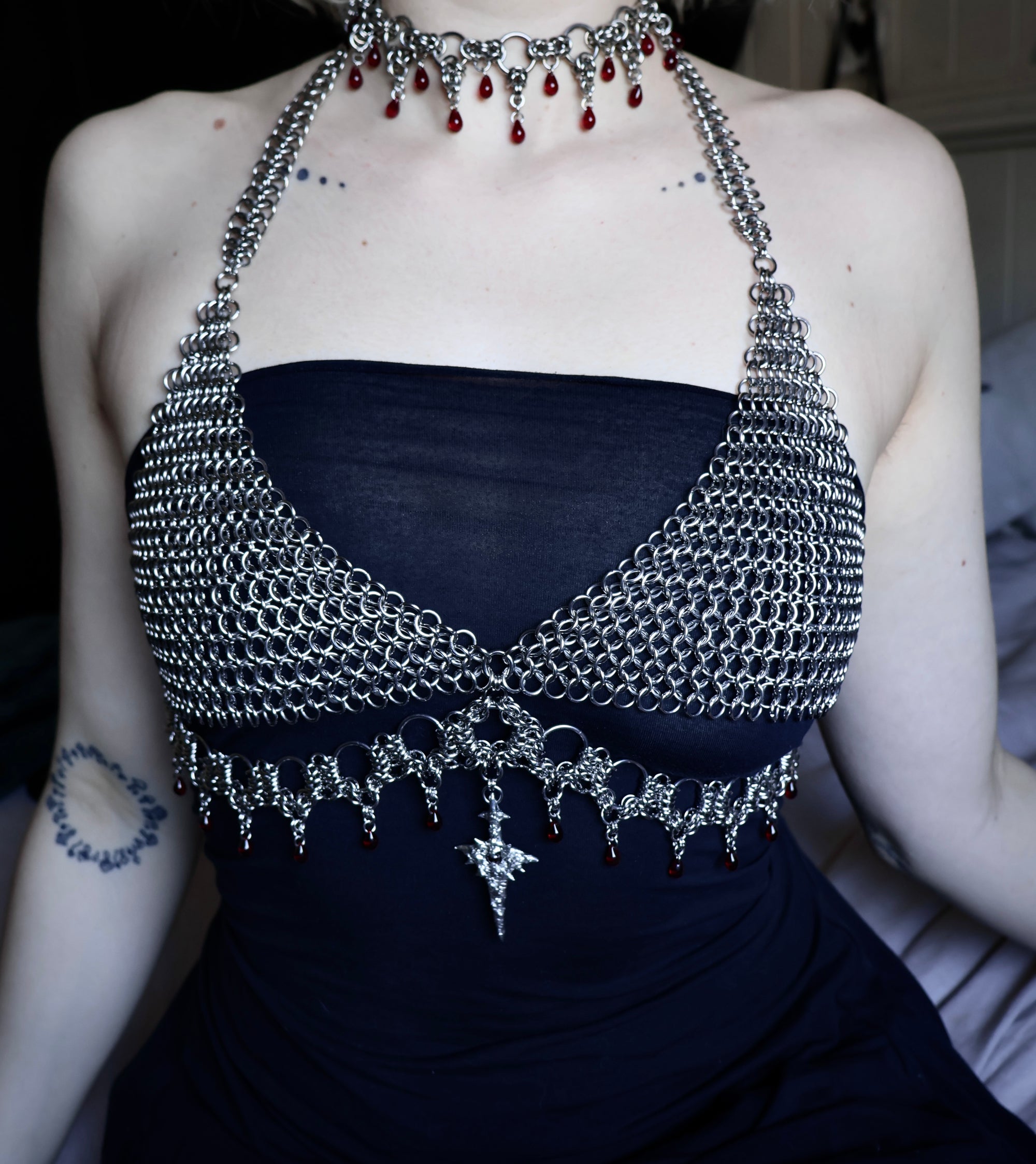 Lovers Sacrifice. Chainmail Bra top.