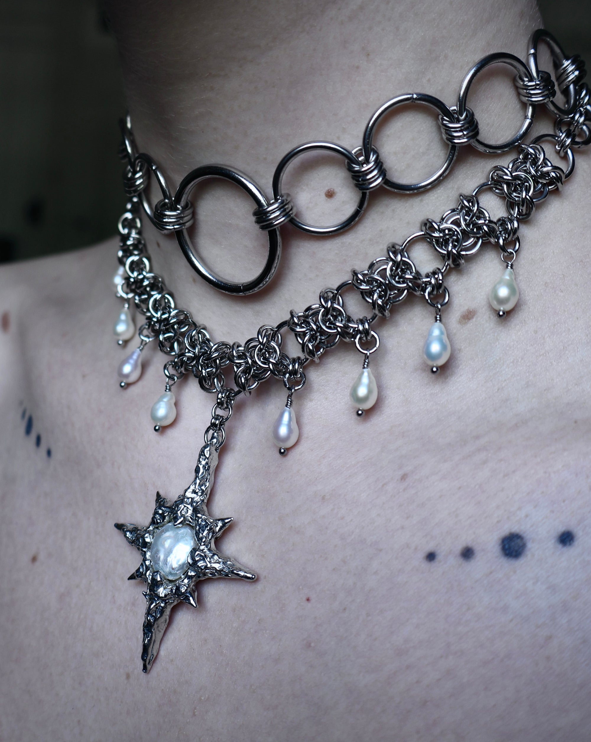 Celestial Fate. Chainmail Choker.