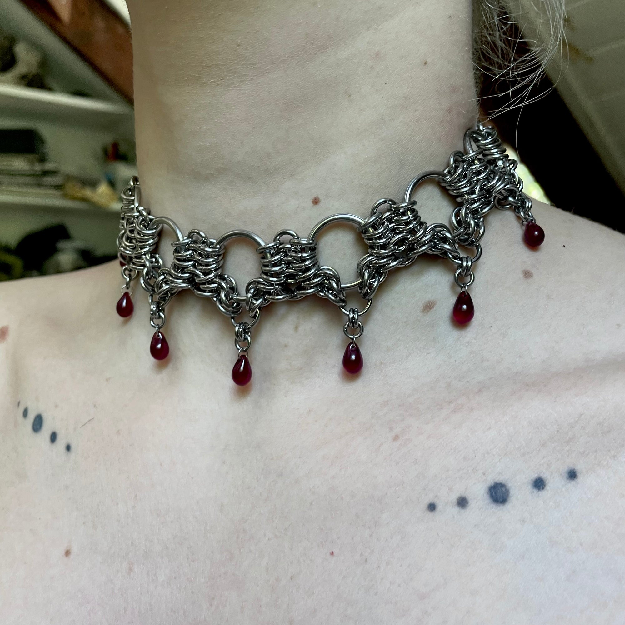 My Undead Love. Chainmail Choker. MADE-TO-ORDER.