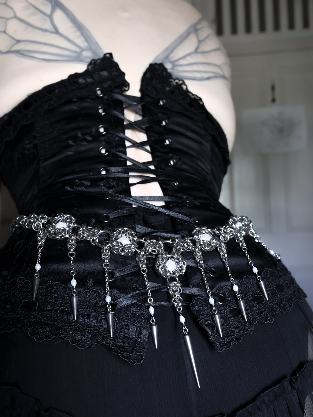 Pearl Desire. Chainmail Choker.