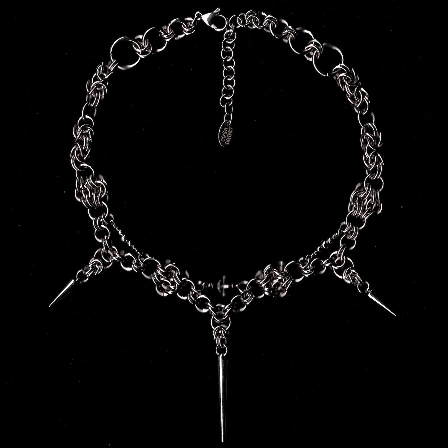 Clear Bead Chainmail Choker