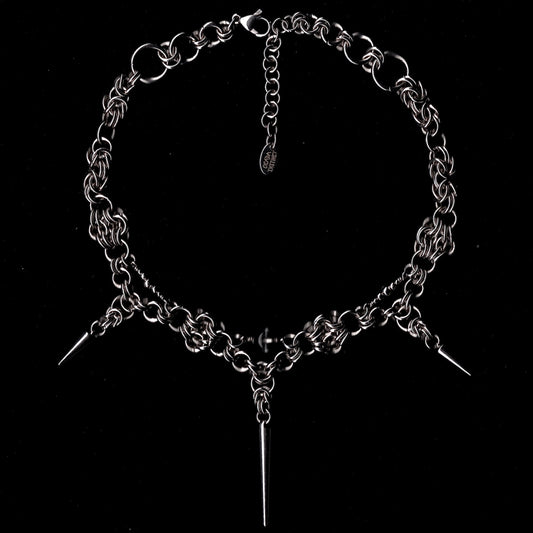 Clear Bead Chainmail Choker