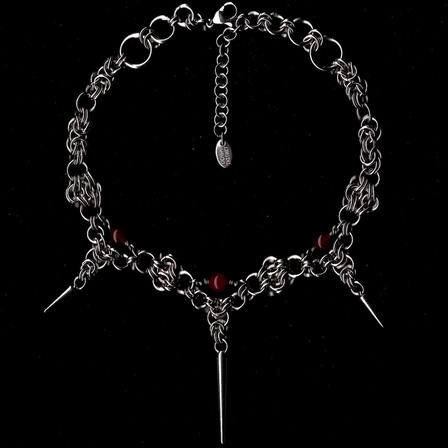 Carnelian and Spike Choker