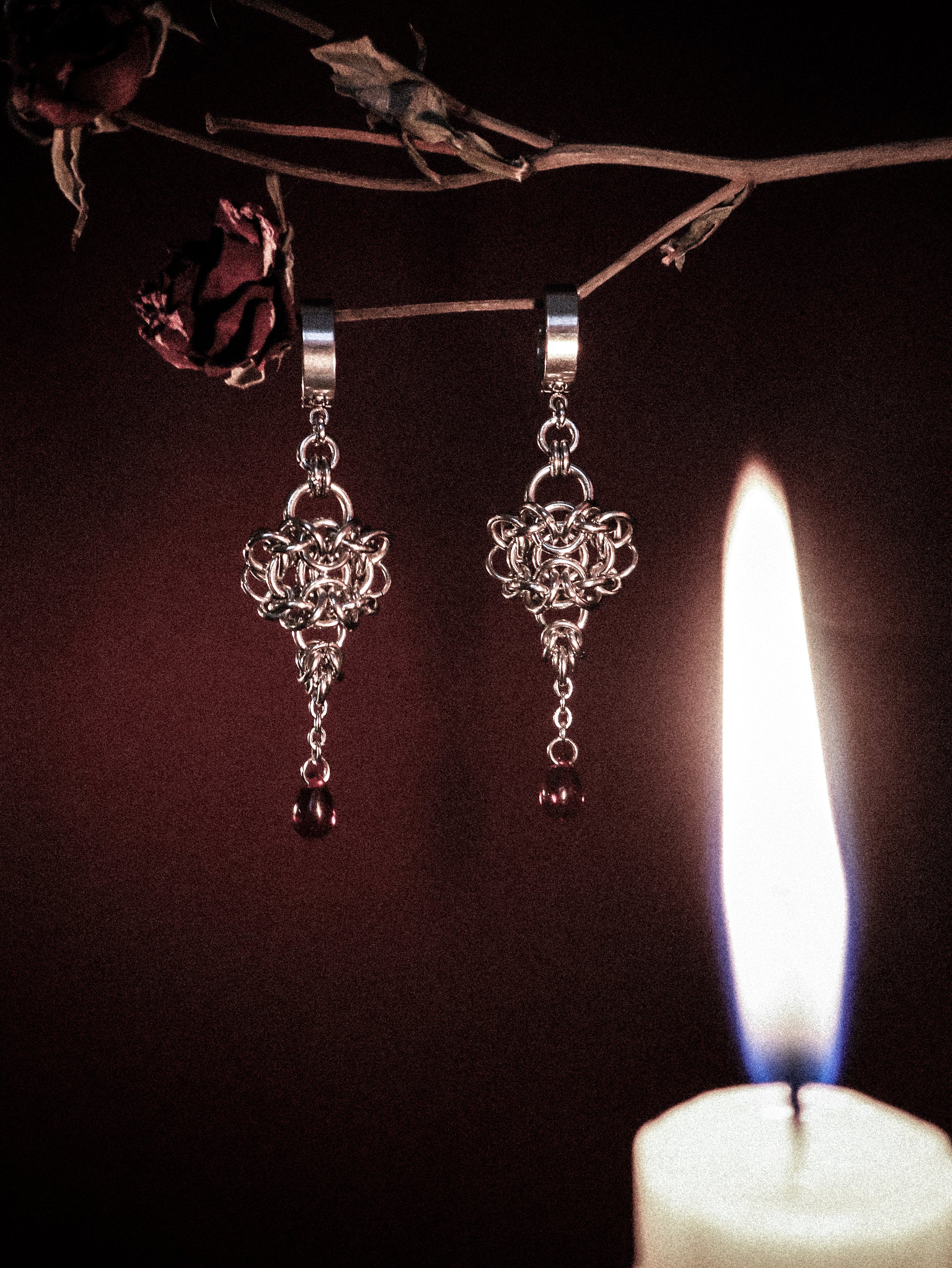 Desire. Chainmail Earrings