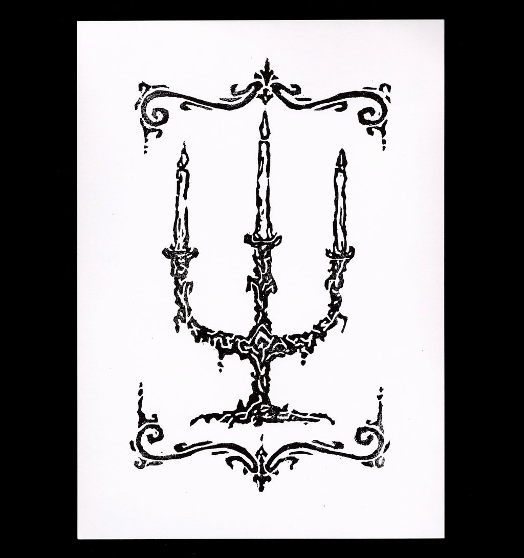 Candelabra Block Print.