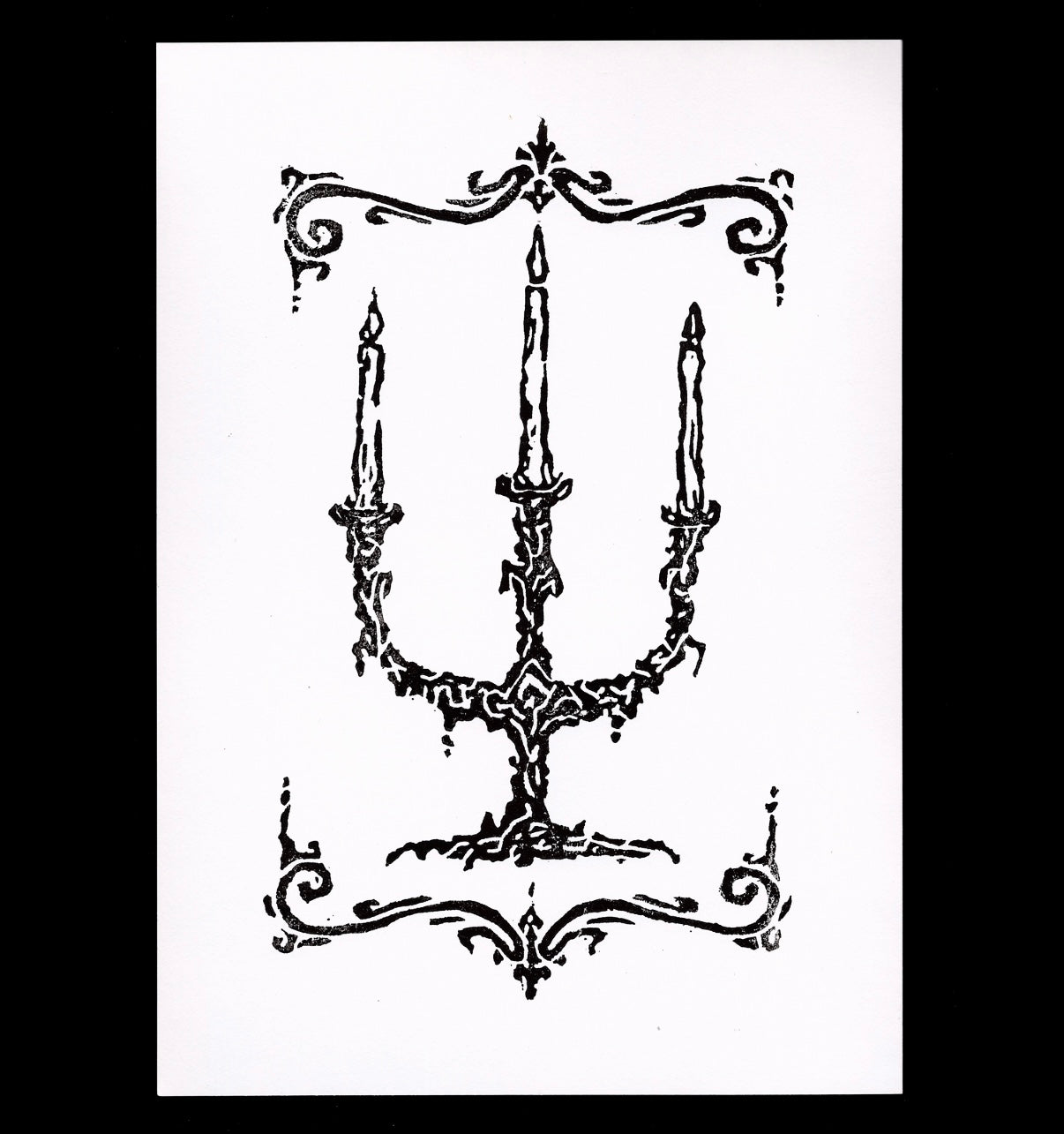 Candelabra Block Print.