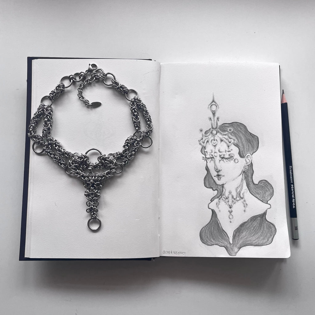 Celestial Cyber. Chainmail Choker.
