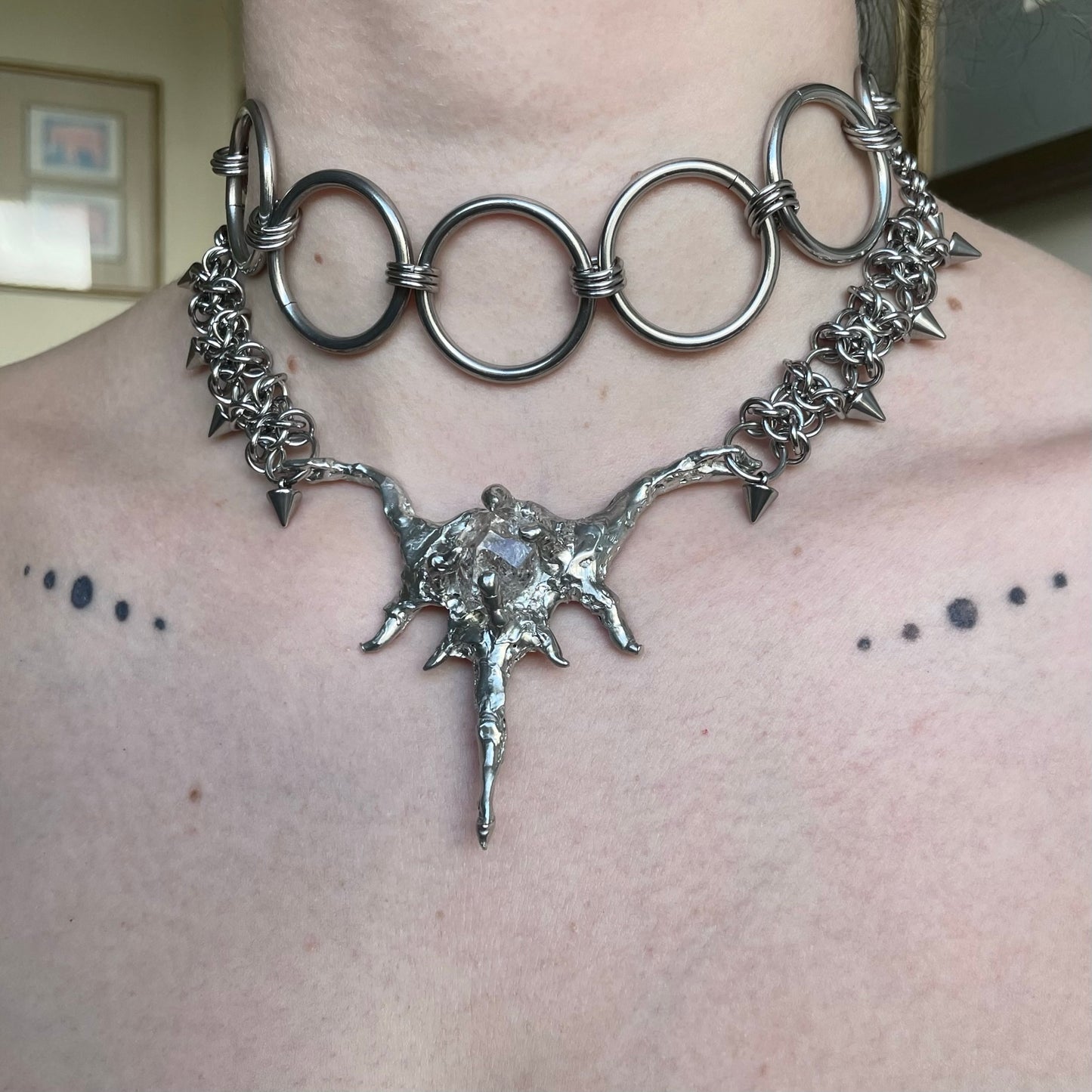 Herkimer Manifestations. Chainmail Choker.