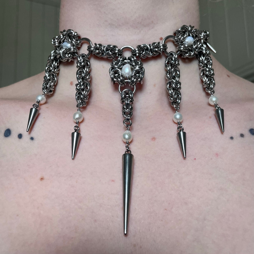 Delilah Drop Chainmail choker