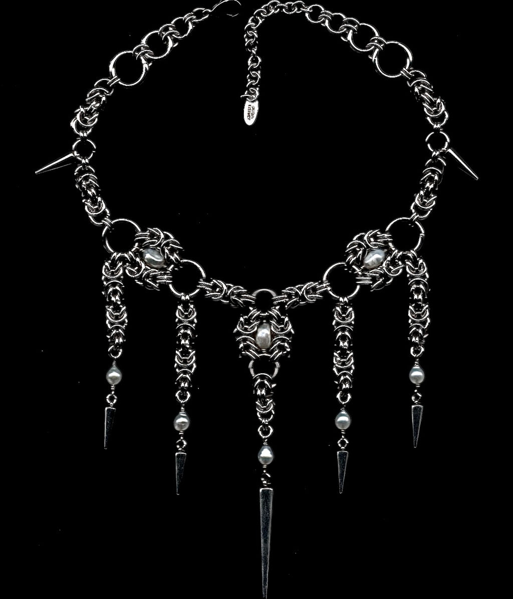 Delilah Drop Chainmail choker