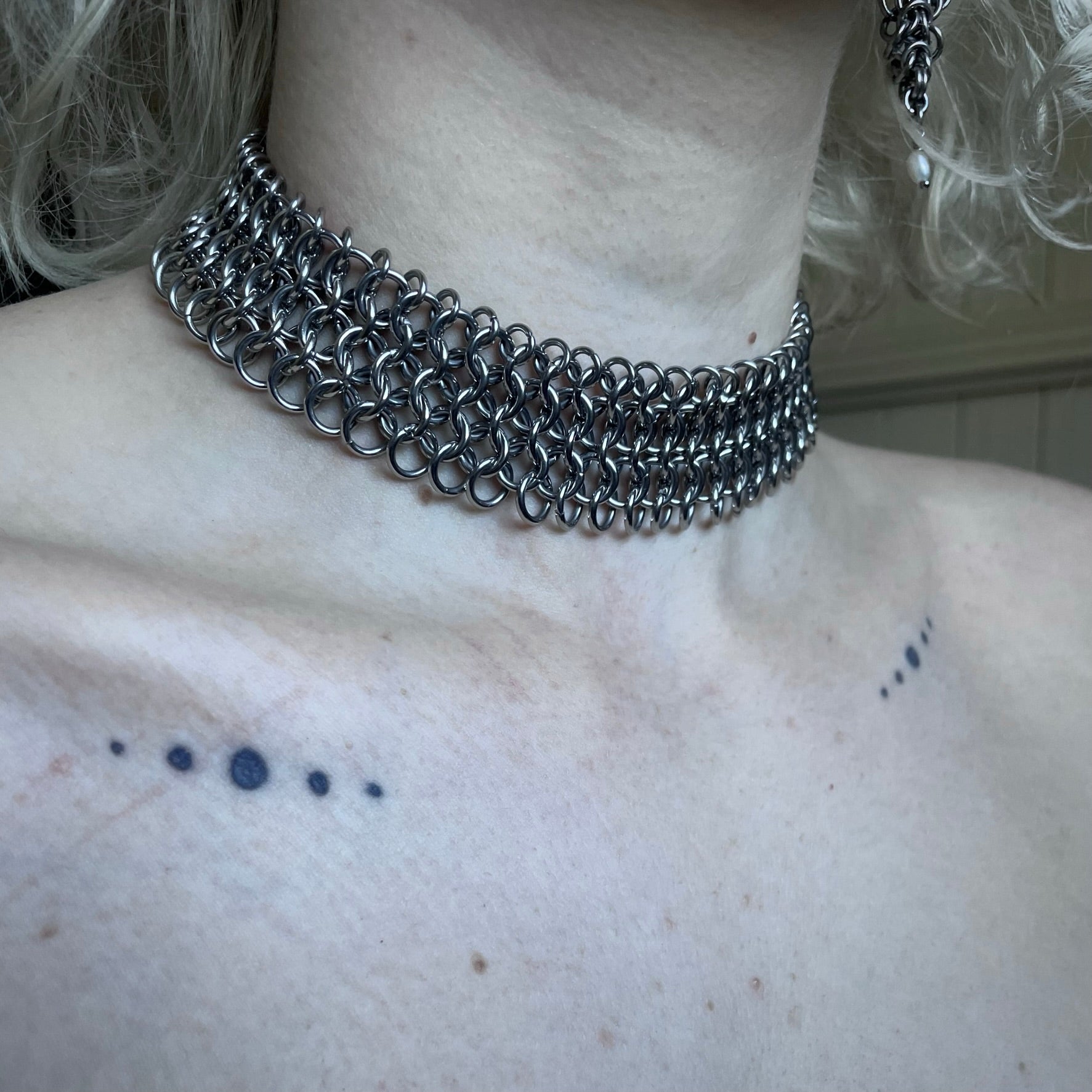 Serpentine Armour. Chainmail Choker. MADE-TO-ORDER.
