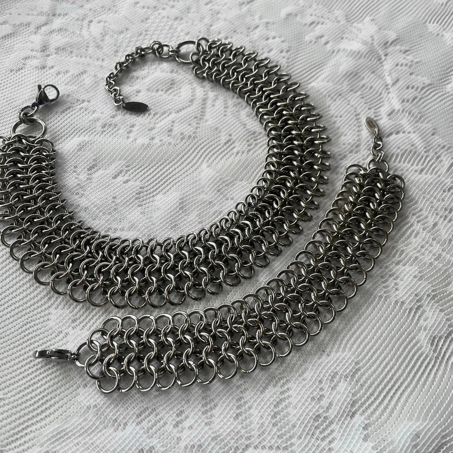 Serpentine Armour. Chainmail Choker. MADE-TO-ORDER.