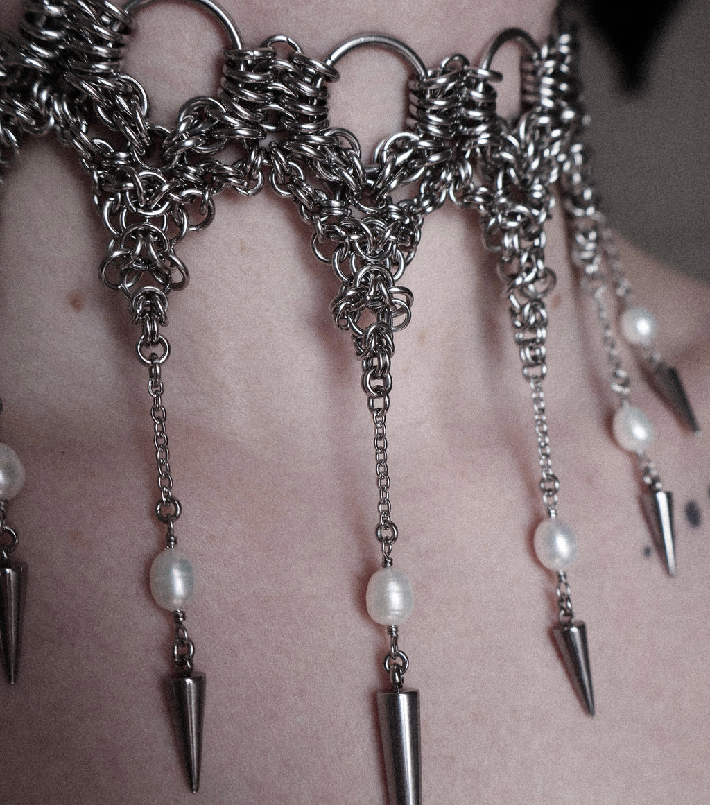 'Leila' Pearl Cathedral Choker.