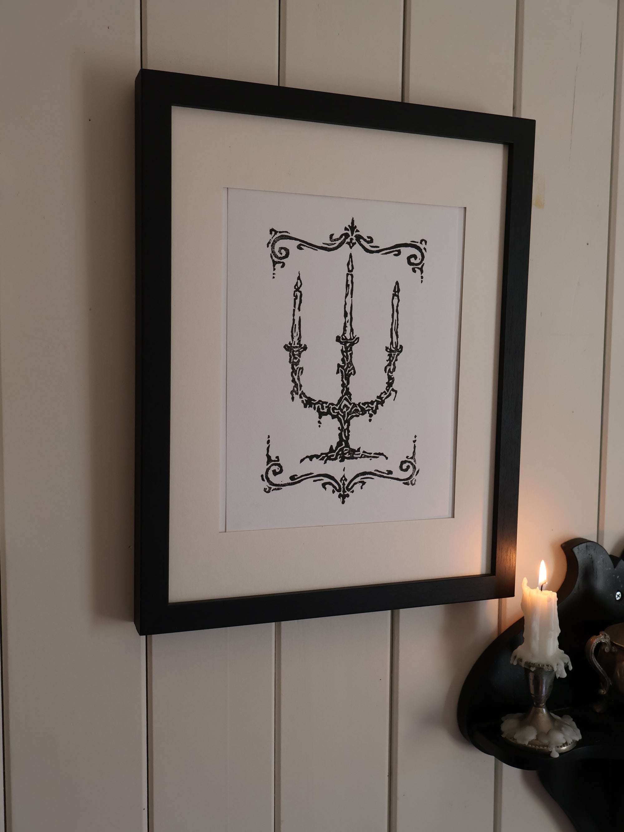 Candelabra Block Print.