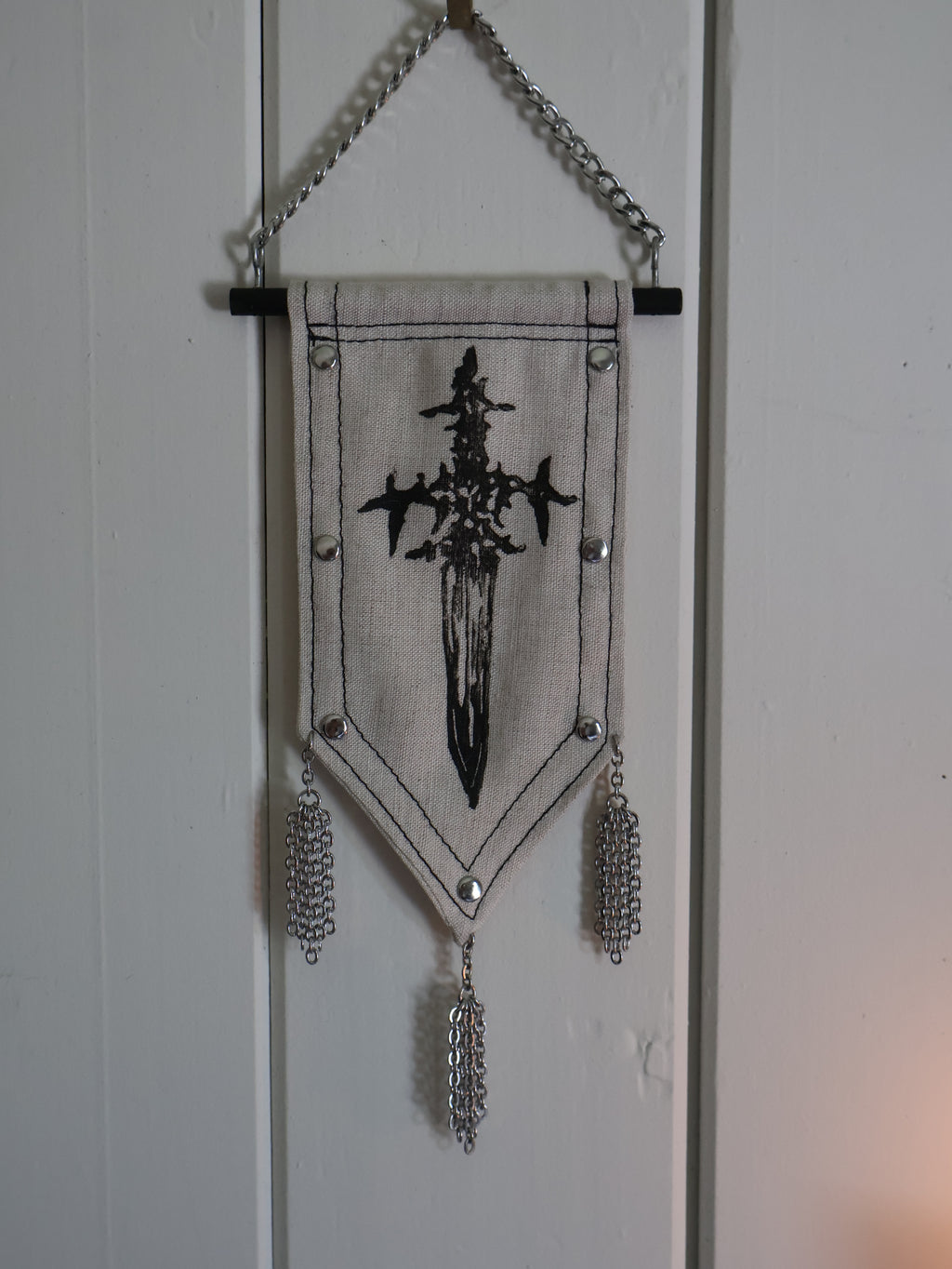 'Protection' Medieval Dagger Print Banner.