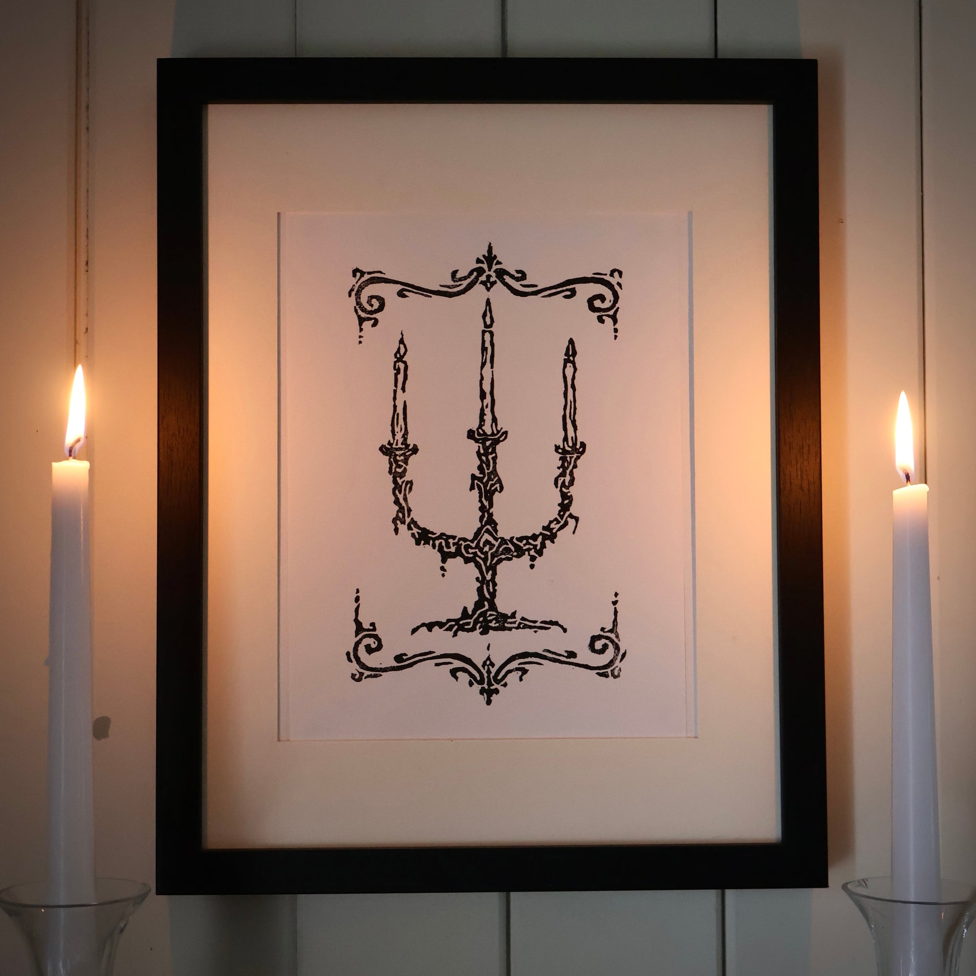 Candelabra Block Print.