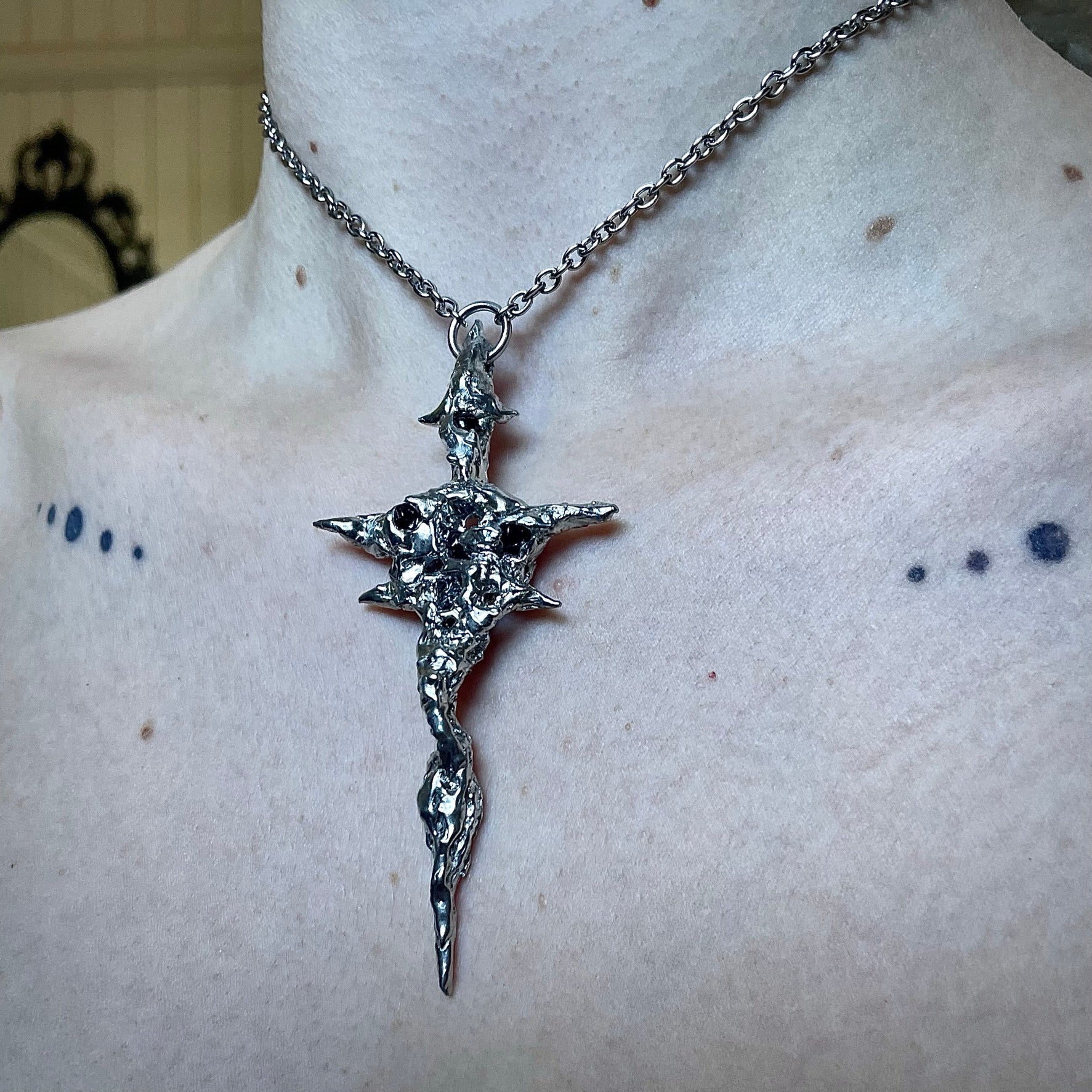 Claymores Sacrifice. Soldered Garnet pendant.