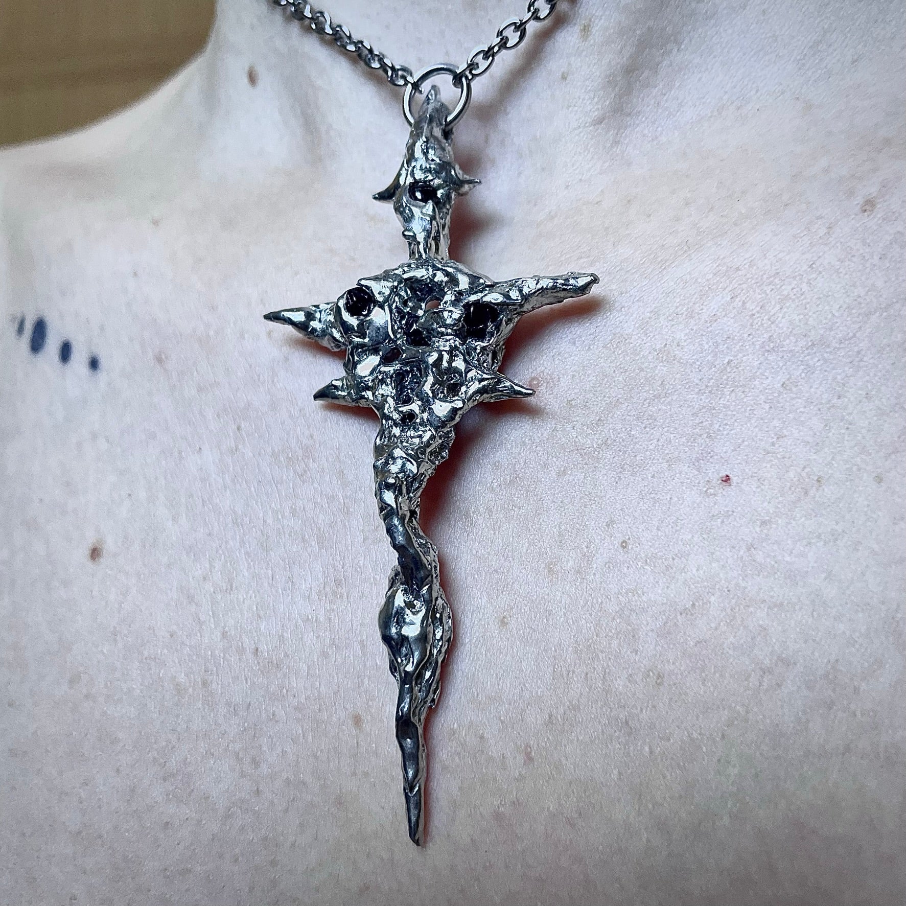Claymores Sacrifice. Soldered Garnet pendant.