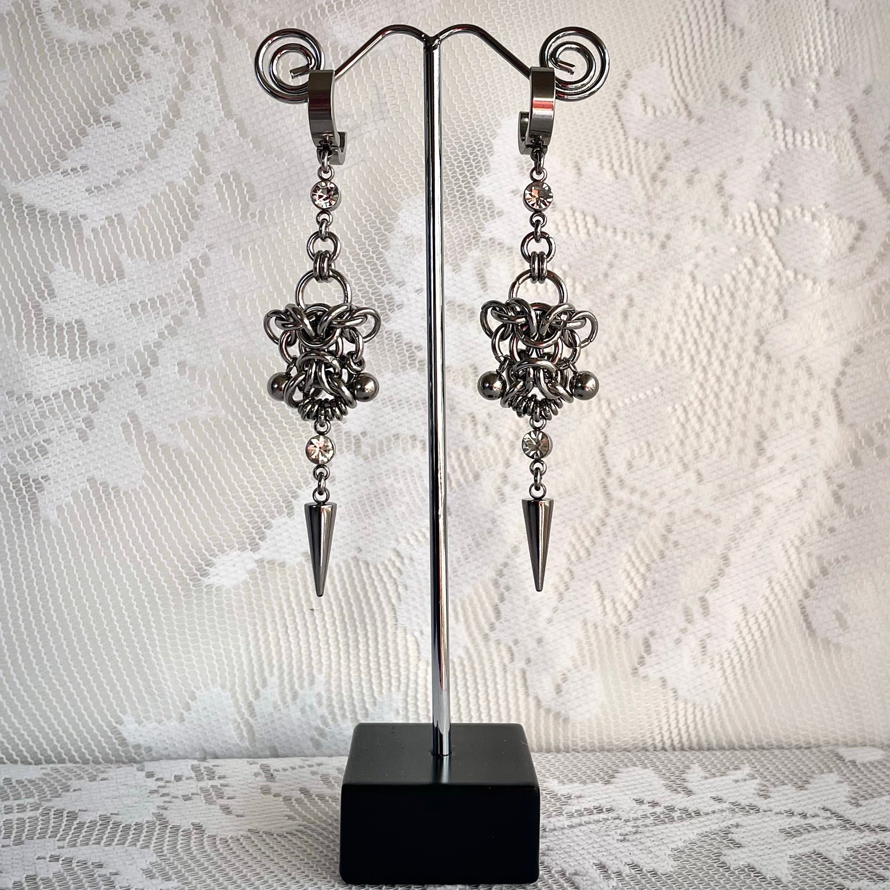 Hypnosis. Chainmail Earrings.