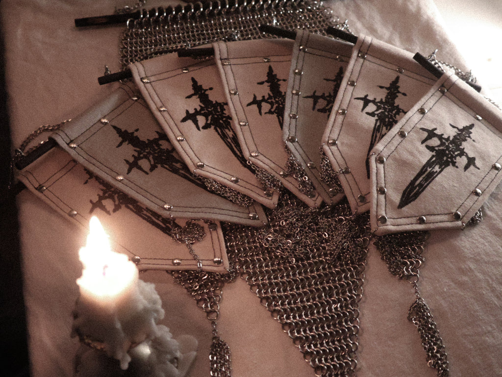 'Protection' Medieval Dagger Print Banner.
