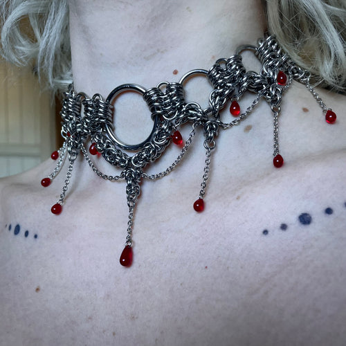 Blood Moon. Chainmail Choker.