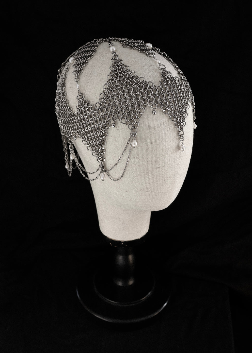 Aphrodities Armour. Intricate Chainmail Headpiece.