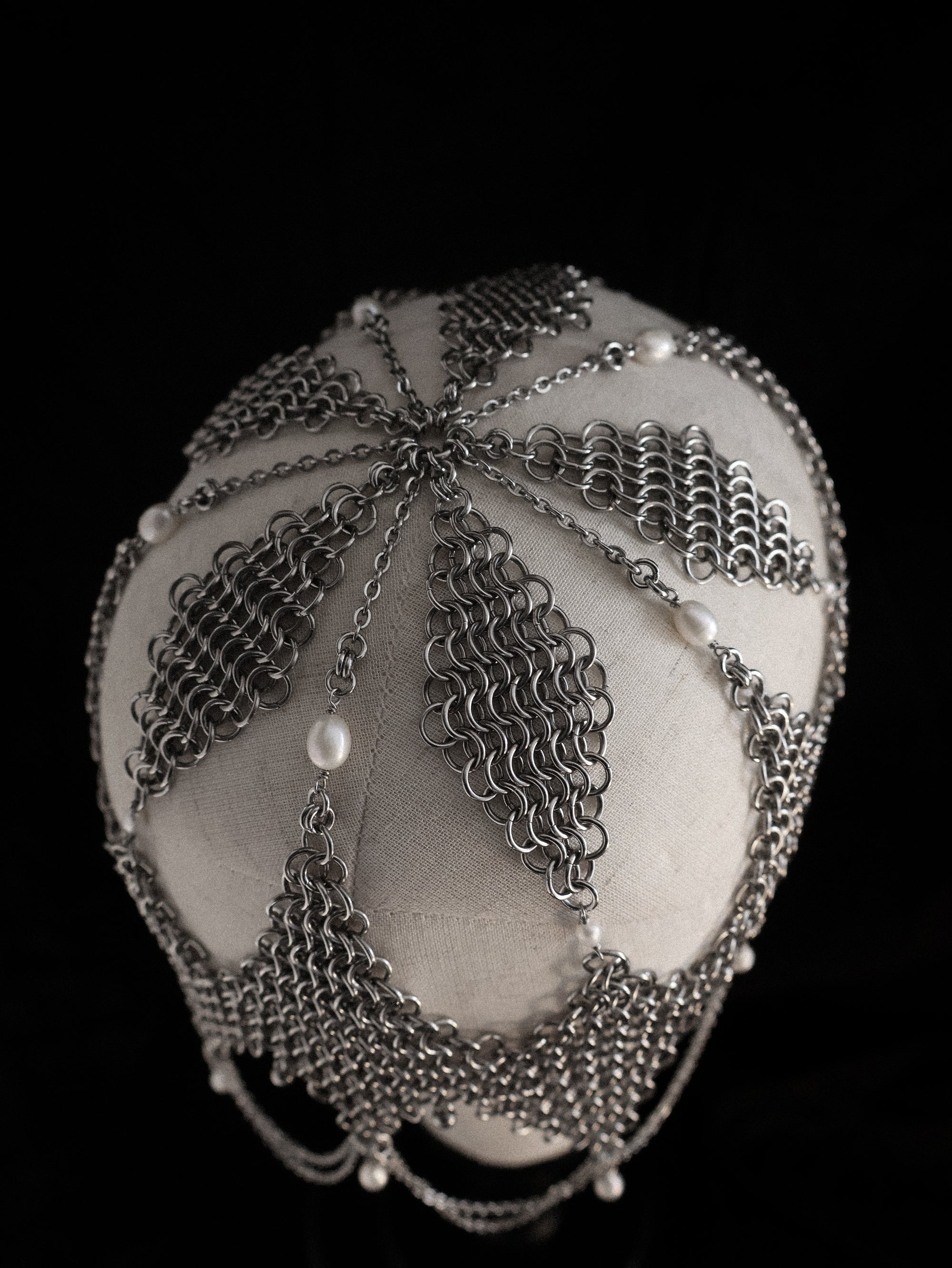 Aphrodities Armour. Intricate Chainmail Headpiece.