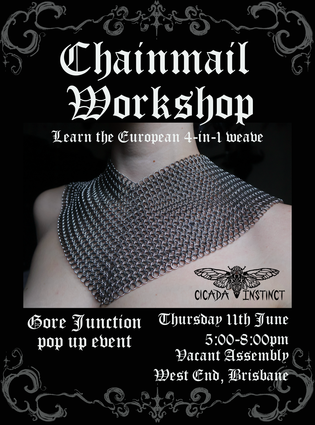 CHAINMAIL ARMOUR WORKSHOP. GOREJUNCTION June 11th.