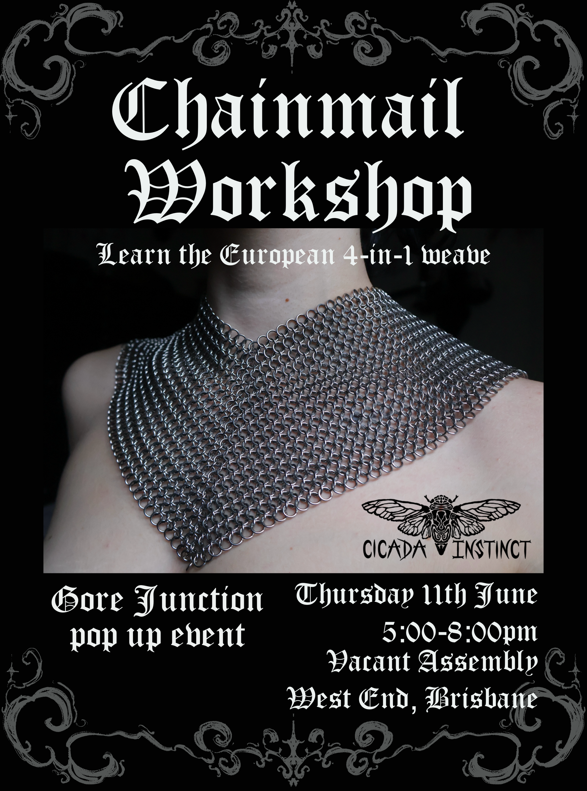 CHAINMAIL ARMOUR WORKSHOP. GOREJUNCTION June 11th.